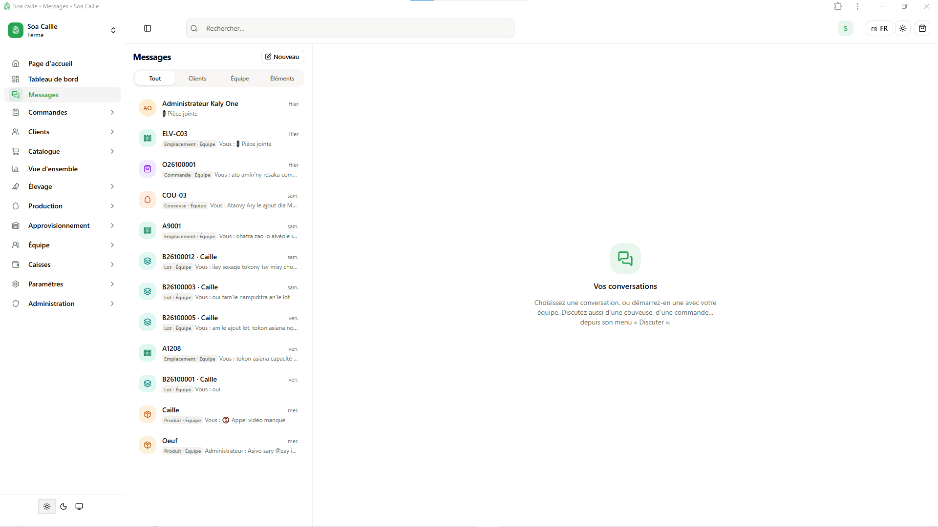 Présentation du module Messages