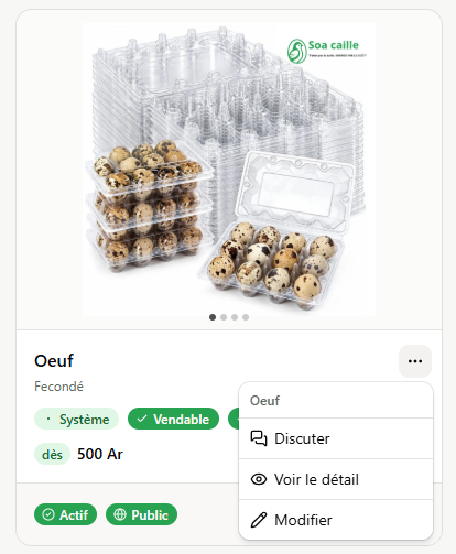 Fiche détaillée d’un produit